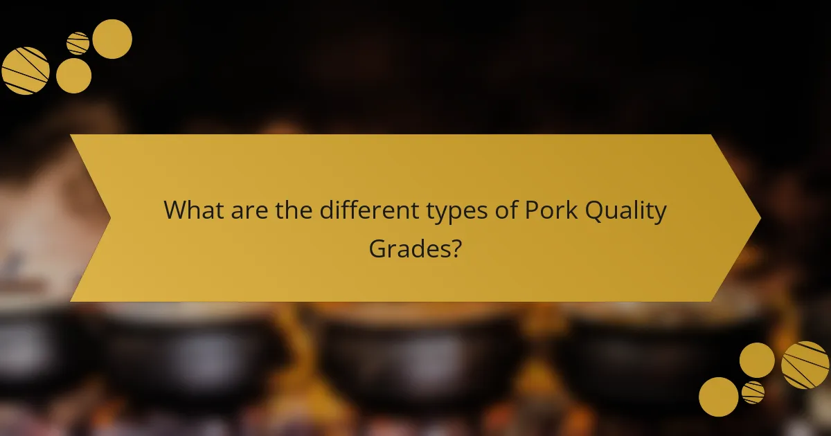 What are the different types of Pork Quality Grades?