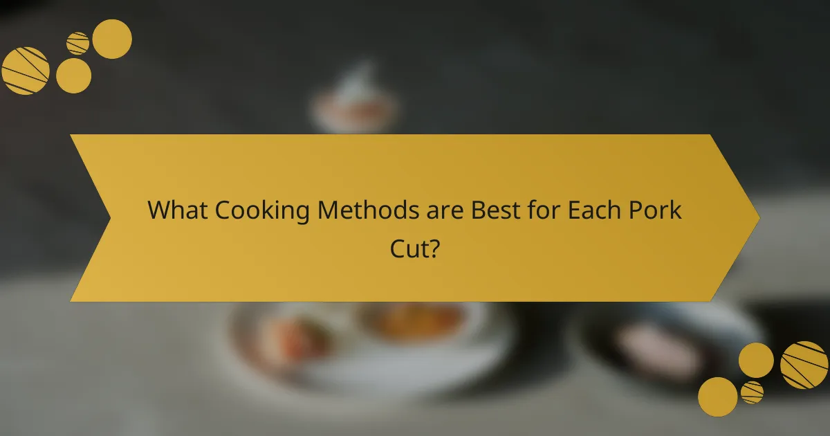 What Cooking Methods are Best for Each Pork Cut?